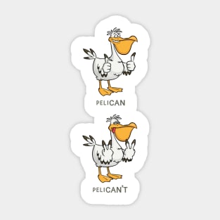 Pelican Pun Sticker